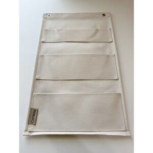 Caraway Canvas 3 Lid Holder Cream -Fits 1 Small, 1 Medium, 1 Large Lid  No hooks